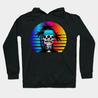 Skull Head Cocktail Sunrise Hoodie